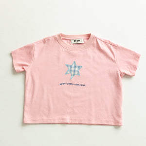 Lucky Star Oversized Boxy Tee - Strawberry