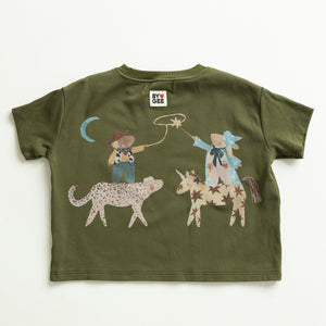 Mostly Kind Oversized Boxy Tee - Khaki