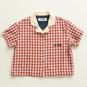 Boxy Dress Shirt - Red Gingham