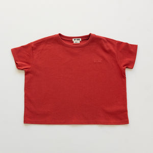 Kids Organic Essential Boxy Tee - Tomato