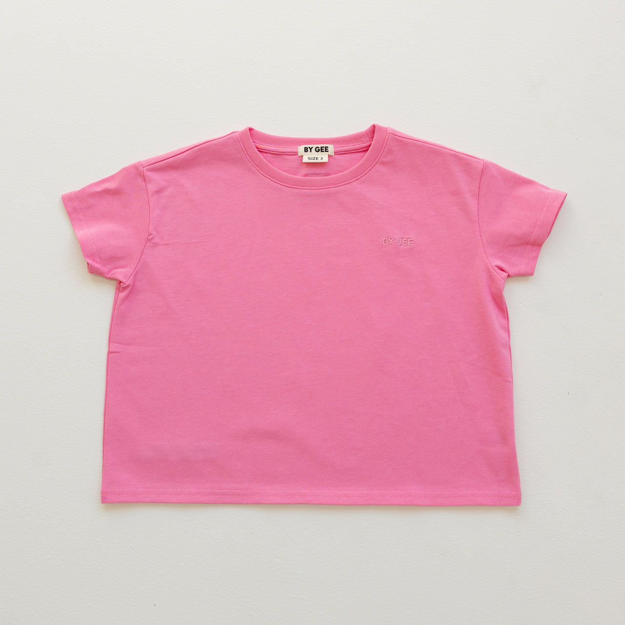 Kids Organic Essential Boxy Tee - Hot Pink