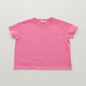 Kids Organic Essential Boxy Tee - Hot Pink