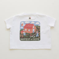 Happy At Home Oversized Boxy Tee - White - 1