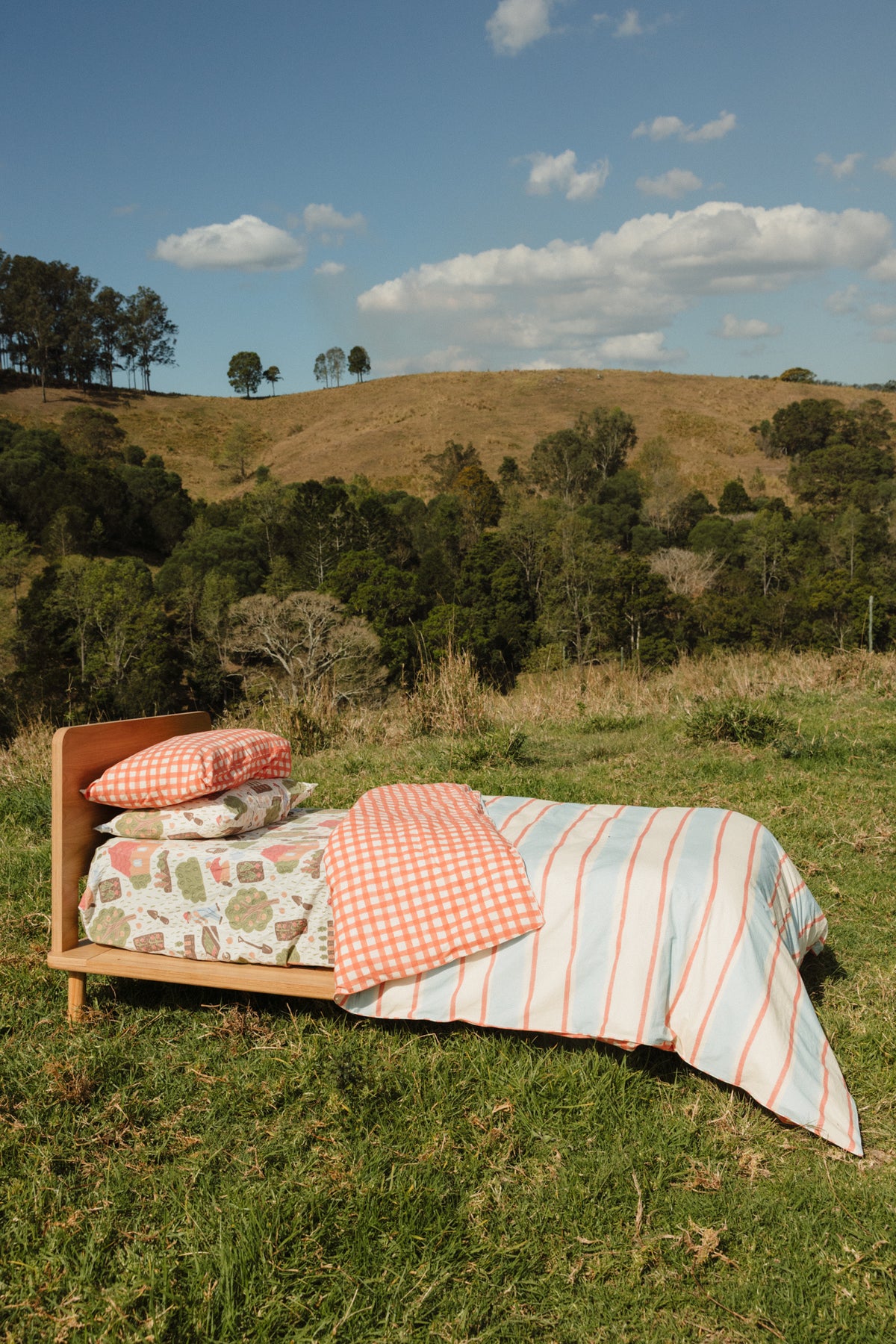 Kitchen Garden Organic Washed Cotton Fitted Sheet Set