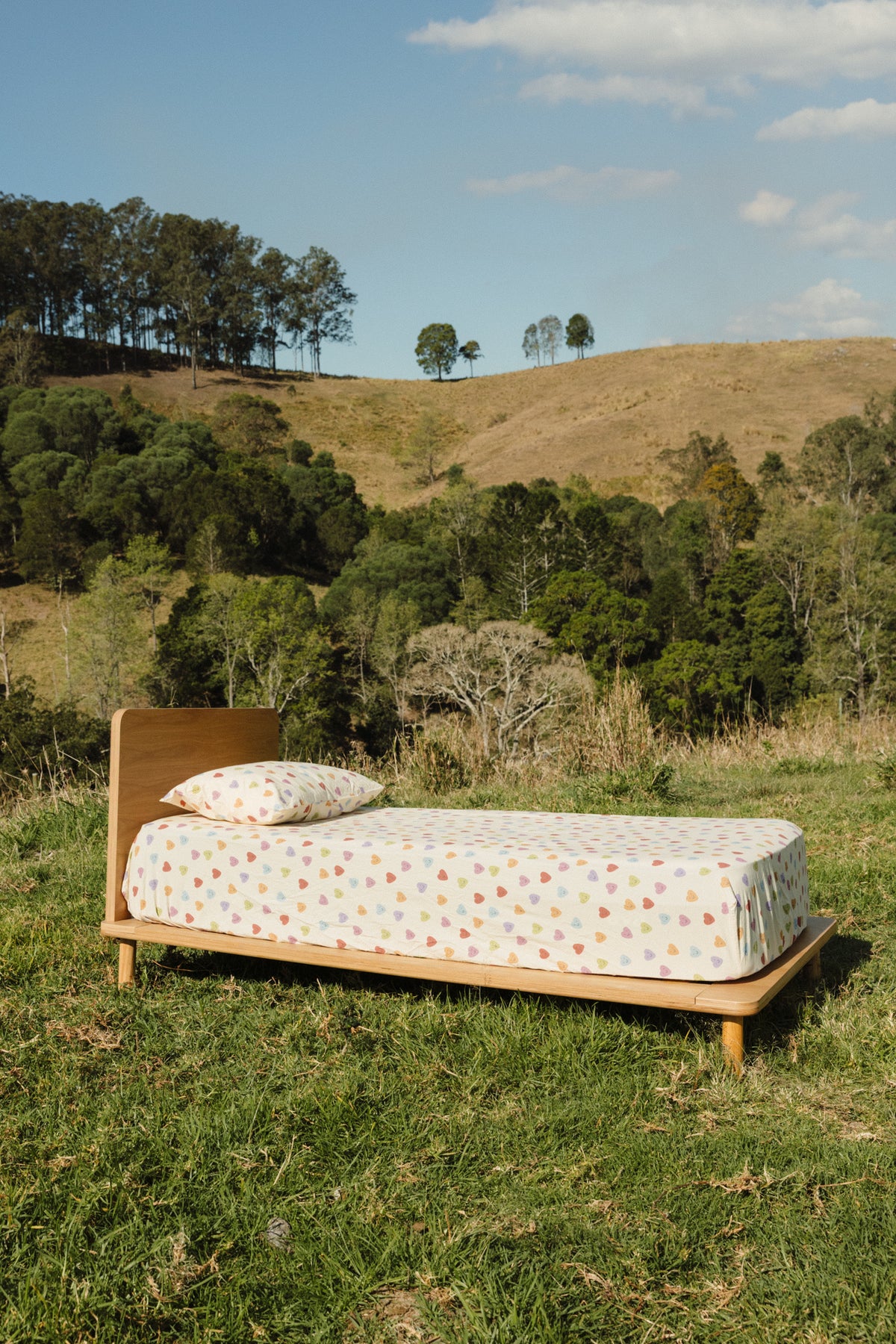 Love Bug Organic Washed Cotton Fitted Sheet Set
