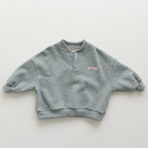 Cotton Boxy Sweatshirt - Grey Marle