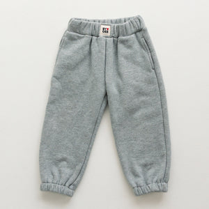 Cotton Wide Leg Sweatpant - Grey Marle