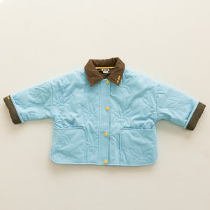 Radish Cotton Quilted Jacket - Sky