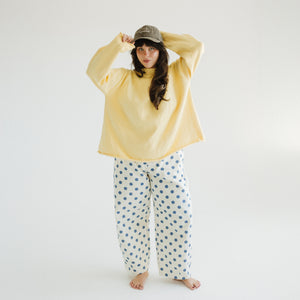 Women's Barrel Leg Pants - Navy Spot